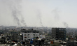 Smoke rises following what witnesses said were Israeli air strikes in Rafah in the souther...