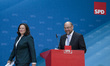 Chairman and Chancellor candidate of the Social Democratic Party (SPD) Martin Schulz and F...