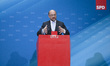 Chairman and Chancellor candidate of the Social Democratic Party (SPD) Martin Schulz is pi...