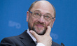 Chairman and Chancellor candidate of the Social Democratic Party (SPD) Martin Schulz is pi...