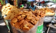 Foods are displayed on street shops in Kolkata for Ramadan, on June 9, 2017. Indian Muslim...