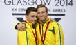 (140802) -- EDINBURGH, Aug. 2, 2014 () -- Mathew Mitcham(R) and Dominic Bedggood of Austra...