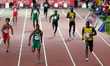 (140802) -- GLASGOW, Aug. 2, 2014 () -- Usian Bolt (1st R) of Jamaica competes during the...