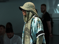A model walks the runway at the Astrid Andersen show during the London Fashion Week Men's June 2017 collections, London on June 11, 2017. As...