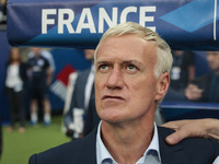 France's head coach Didier Deschamps looks on during the international friendly football match between France and England, on June 13, 2017...
