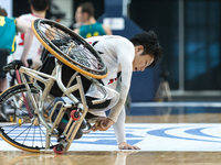 Players on the field during the basketball game - Australia vs Japan semi-final game at 2017 Men’s U23 World Wheelchair Basketball Champions...