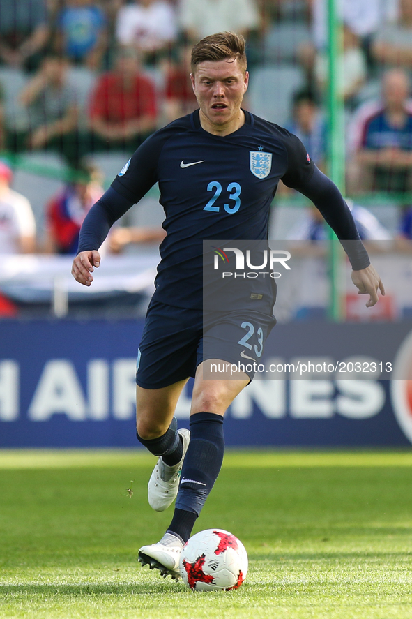 Alfie Mawson (ENG)  during the UEFA U-21 European Championship Group A football match Slovakia vs England in Kielce, Poland on June 19, 2017...