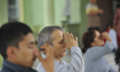 Nepalese yoga enthusiast people performing Yoga Position during the celebration of Interna...