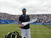 Sam Querrey of the US beats Jordan Thompson of Australia 7-6, 3-6, 6-3 in the second round of AEGON Championships at Queen's Club, London, o...