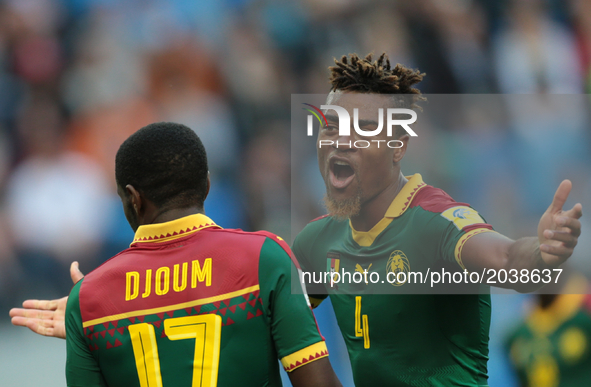 Tim Cahill of the Cameroon national football team reacts during the 2017 FIFA Confederations Cup match, first stage - Group B between Camero...