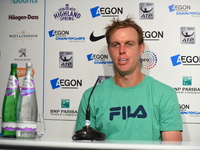 Sam Querrey of the US during the press conference at AEGON Championships at Queen's Club, in London, UK, on June 22, 2017..  (