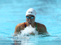 Rikke Moeller Pedersen (DEN) competes in Women's 100 m Breaststroke during the international swimming competition Trofeo Settecolli at Pisci...