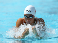 Rikke Moeller Pedersen (DEN) competes in Women's 100 m Breaststroke during the international swimming competition Trofeo Settecolli at Pisci...