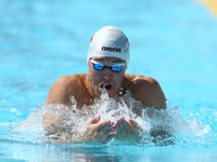Darragh Greene (IRL) competes in Men's 100 m Breaststroke during the international swimming competition Trofeo Settecolli at Piscine del For...