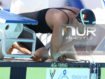 Federica Pellegrini (ITA) competes in Women's 200 m Freestyle during the international swimming competition Trofeo Settecolli at Piscine del...