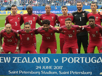 Players of the Portugal national the 2017 FIFA Confederations Cup match, first stage - Group A between New Zealand and Portugal at Saint Pet...