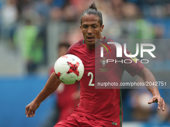 Bruno Alves of the Portugal national football team vie for the ball during the 2017 FIFA Confederations Cup match, first stage - Group A bet...