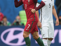 Cristiano Ronaldo of the Portugal national football team celebrates after scoring a goal during the 2017 FIFA Confederations Cup match, firs...