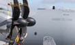 A French Air Force Airbus A400M transport plane on the tarmac on the last day of the Inter...