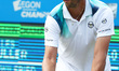 Gilles Muller LUX against Jo-Wilfried Tsonga FRA during Round Two match on the third day o...