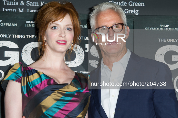 Christina Hendricks and Director John Slattery (both of Mad Men fame) attends the 'God's Pocket' Photo Call at The BFI Southbank, London, En...