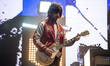 John Squire of the British iconic rock band The Stone Roses perform on stage at Wembley St...