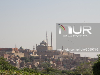 The mosque Mohammed Ali Pasha from Al-Azhar park in Cairo on June 9, 2017 (