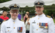 Members of the Royal Canadian Navy celebrate Canada Day parade at Queens Park in downtown...