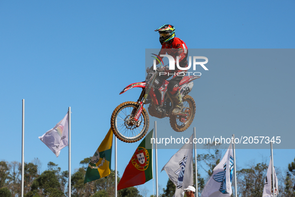 Sandro Peixe #38 (POR) in Honda in action during the Warm-up MXGP World Championship 2017 Race of Portugal, Agueda, July 2, 2017. 