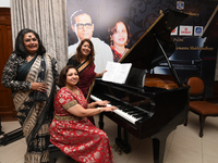 International Piano artist Rajlakshmi and Singer Usha Uthup during a tribute to Veteran Bengali singer Hemanta Mukhopadhyay song on July 06,...
