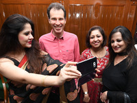 Indian Drama artist Saira Sha Halim taken selfy with International Piano artist Rajlakshmi and Alexey Idamki Consul General of Russian Feder...