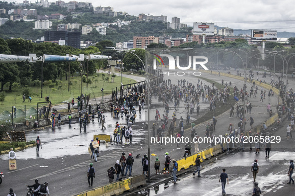 "La Carlota" Air Base under attack by opposition supportes during a demonstration. Caracas on Saturday 24 of June.  This July 9th, Venezuela...