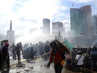 Security forces suppress a rally with water cannons. Caracas on Friday 19 of May.  This July 9th, Venezuela will reach 100 days of protest a...