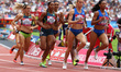 L-R Esther Guerreo Puigdevall (ESP), Shelayna Oskan-Clarke (GBR), Lynsey Sharp (GBR) and C...