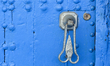 A view of a knocker and a traditional door inside Rabat's Kasbah of the Udaya.On Friday,...