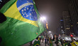 People celebrate in Sao Paulo, Brazil, July 12, 2017, after Brazil's former president Luiz...