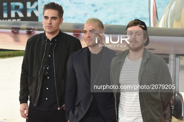 Busted,  Charlie Simpson,  Matt Willis,  James Bourne at 'Dunkirk' World Premiere at the Odeon Cinema in Leicester Square. London, United Ki...