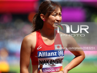 Maya Nakanishi (JPN),compete in Women's 100m T44 Heat 1 during IPC World Para Athletics Championships at London Stadium in London on July 17...