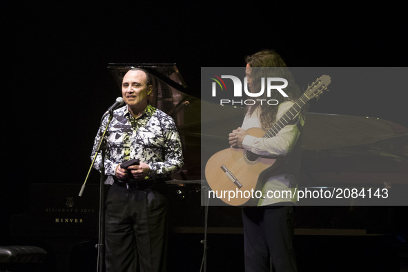 Jazz pianist Michel Camilo and flamenco guitarist Tomatito during his concert at the Teatro Real in Madrid. Spain July 18, 2017 