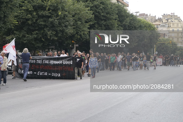 Various leftist groups gathered in solidarity rally with the prisoners Irianna and Pericles following the decision of the Court of Appeal to...