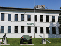 Headquarters building at the Canadian Forces Base Borden (CFB Borden) in Borden, Ontario, Canada. CFB Borden is the historic birthplace of t...
