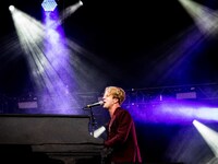The english singer and song-writer Tom Odell pictured on stage as he performs at Moon&Stars 2017 in Locarno, Switzerland on 19 July 2017....