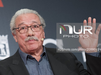 Edward James Olmos attends Platino Awards 2017 press conference on July 21, 2017 in Madrid, Spain. (