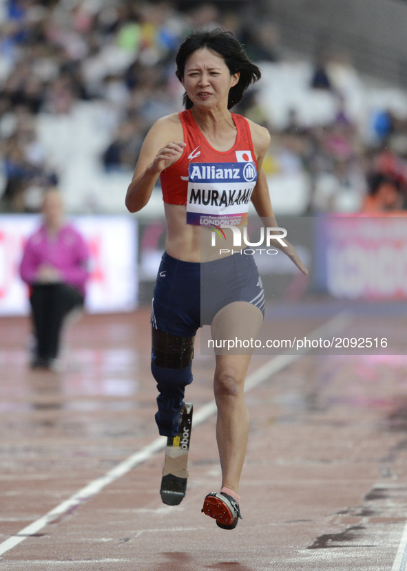 Sayaka Murakami of Japen compete
Women's Long Jump T42 Final during World Para Athletics Championships at London Stadium in London on July 2...