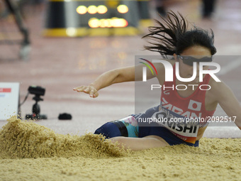 Hitomi Onishi of Japen  compete
Women's Long Jump T42 Final during World Para Athletics Championships at London Stadium in London on July 23...