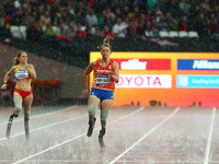 L-R Marlou van Rhijn and Fleur Jongof Nederland winner of Women's 200m T44 Final
during World Para Athletics Championships at London Stadium...