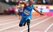 Italy Lenfri last leg  runner compete Men's 4 x 100m Relay T42-47during World Para Athlet...