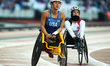 Hannah McFadden of USA compete Women's 100m T54 Final during World Para Athletics Champion...