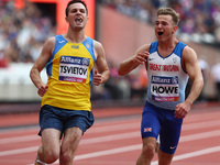 Jordan Howe of Great Britain  Man's 100m T35 Final during World Para Athletics Championships at London Stadium in London on July 23, 2017 (