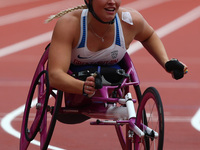 Samantha Kingghorn of Great Britain  Woman's 100mT53 Final during World Para Athletics Championships at London Stadium in London on July 23,...